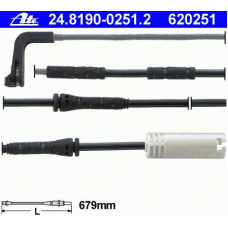 24.8190-0251.2 ATE Сигнализатор, износ тормозных колодок