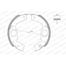 152-2448 WEEN Комплект тормозных колодок, стояночная тормозная с
