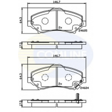 CBP36066 COMLINE Комплект тормозных колодок, дисковый тормоз