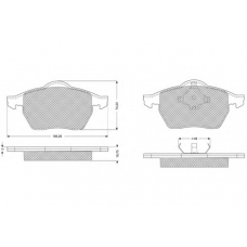 PF1094 PROCODIS FRANCE Комплект тормозных колодок, дисковый тормоз