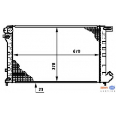 8MK 376 720-081 HELLA Радиатор, охлаждение двигателя