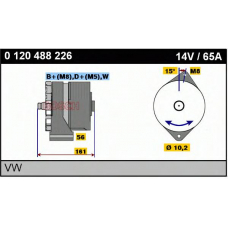 0 120 488 226 BOSCH Генератор
