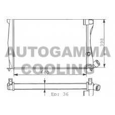 100220 AUTOGAMMA Радиатор, охлаждение двигателя