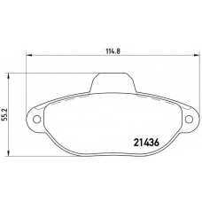 P 24 147 BREMBO Комплект тормозных колодок, дисковый тормоз