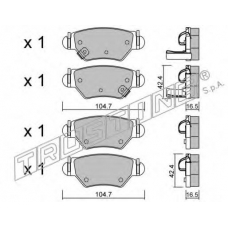 268.0 TRUSTING Комплект тормозных колодок, дисковый тормоз