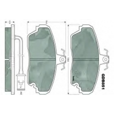 GDB851 TRW Комплект тормозных колодок, дисковый тормоз