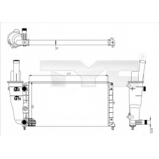 709-0007 TYC Радиатор, охлаждение двигателя