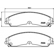 T2208 PAGID Комплект тормозных колодок, дисковый тормоз