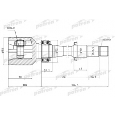 PCV1430 PATRON Шарнирный комплект, приводной вал