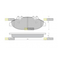 BD S414P STARLINE Комплект тормозных колодок, дисковый тормоз