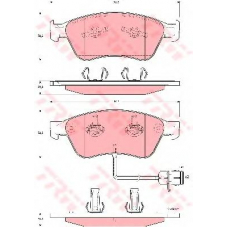 GDB1598 TRW Комплект тормозных колодок, дисковый тормоз