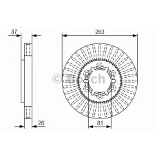 0 986 479 T24 BOSCH Тормозной диск