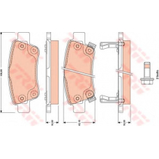 GDB3446 TRW Комплект тормозных колодок, дисковый тормоз