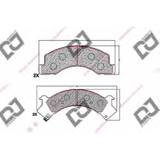 BP1726 DJ PARTS Комплект тормозных колодок, дисковый тормоз