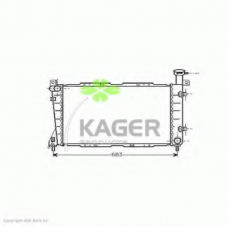 31-3343 KAGER Радиатор, охлаждение двигателя