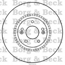 BBD5993S BORG & BECK Тормозной диск