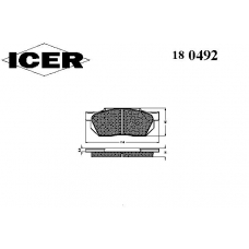180492 ICER Комплект тормозных колодок, дисковый тормоз