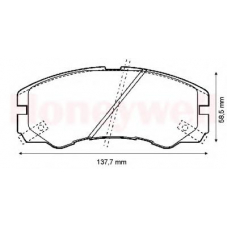 572348B BENDIX Комплект тормозных колодок, дисковый тормоз