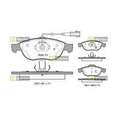 BD S303P STARLINE Комплект тормозных колодок, дисковый тормоз