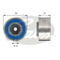T42233 GATES Паразитный / ведущий ролик, зубчатый ремень