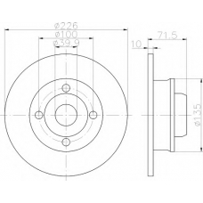 8DD 355 113-461 HELLA Тормозной диск