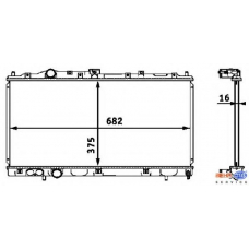 8MK 376 718-411 HELLA Радиатор, охлаждение двигателя