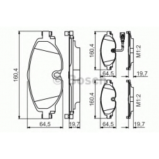 0 986 495 347 BOSCH Комплект тормозных колодок, дисковый тормоз