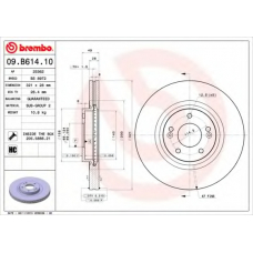 09.B614.10 BREMBO Тормозной диск