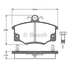 0 986 TB2 523 BOSCH Комплект тормозных колодок, дисковый тормоз