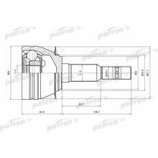 PCV1311 PATRON Шарнирный комплект, приводной вал