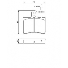 0 986 424 026 BOSCH Комплект тормозных колодок, дисковый тормоз