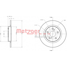 6110427 METZGER Тормозной диск