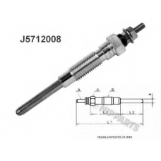 J5712008 NIPPARTS Свеча накаливания