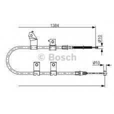 1 987 482 082 BOSCH Трос, стояночная тормозная система