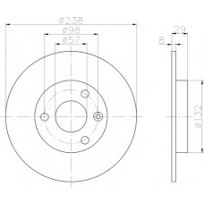 8DD 355 101-451 HELLA Тормозной диск