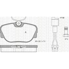 8110 11922 TRIDON Brake pads - front