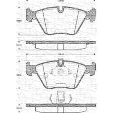 430216171115 MAGNETI MARELLI Комплект тормозных колодок, дисковый тормоз