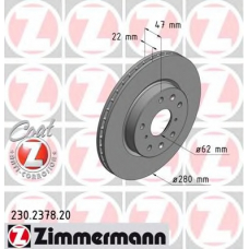 230.2378.20 ZIMMERMANN Тормозной диск