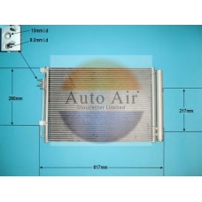 16-9634 AUTO AIR GLOUCESTER Конденсатор, кондиционер