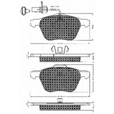 10553 BSF Комплект тормозных колодок, дисковый тормоз