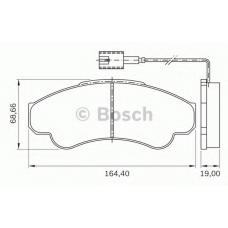 0 986 BB0 604 BOSCH Комплект тормозных колодок, дисковый тормоз