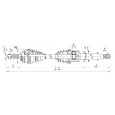 DRS6401.00 OPEN PARTS Приводной вал