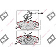 BP2049 DJ PARTS Комплект тормозных колодок, дисковый тормоз