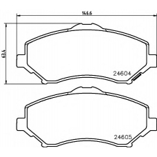 8DB 355 014-321 HELLA Комплект тормозных колодок, дисковый тормоз