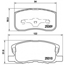 P 54 046 BREMBO Комплект тормозных колодок, дисковый тормоз