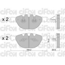822-772-0 CIFAM Комплект тормозных колодок, дисковый тормоз