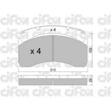 822-592-0 CIFAM Комплект тормозных колодок, дисковый тормоз