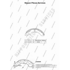 S350I05 NPS Комплект тормозных колодок