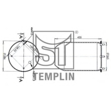 04.060.6006.661 TEMPLIN Кожух пневматической рессоры