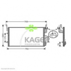 94-6281 KAGER Конденсатор, кондиционер